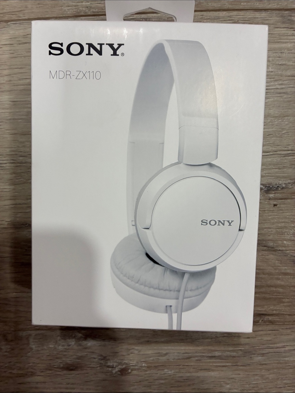 Sony White On-Ear Headphones MDR-ZX110